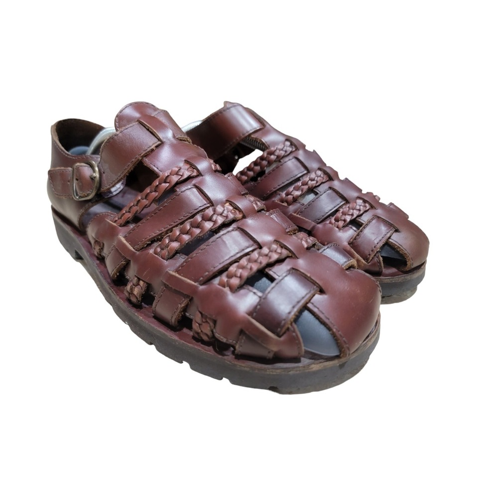 Paragon Adventure Mens Brown Leather Fisherman Sandals Size 11 M